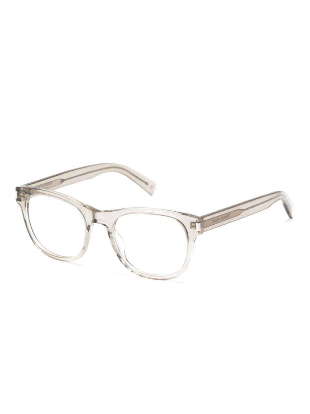 Square-frame Glasses In Grey Product Image