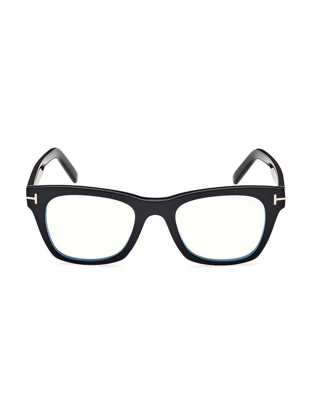 Mens 52MM Square Blue-Block Optical Glasses Product Image