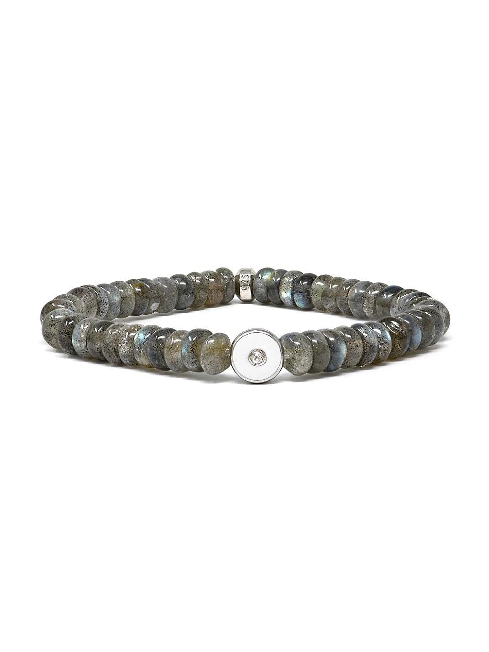 Womens Jac + Jo Sterling Silver Labradorite & Topaz Beaded Bracelet Product Image