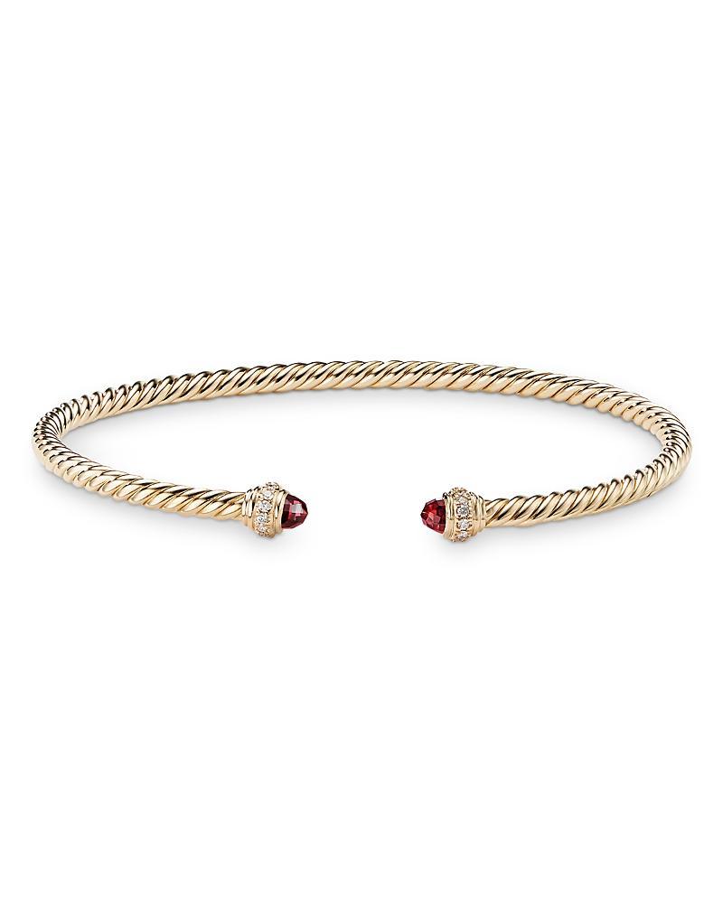 Womens Cablespira Color Bracelet In 18K Yellow Gold With Pav Diamonds Product Image