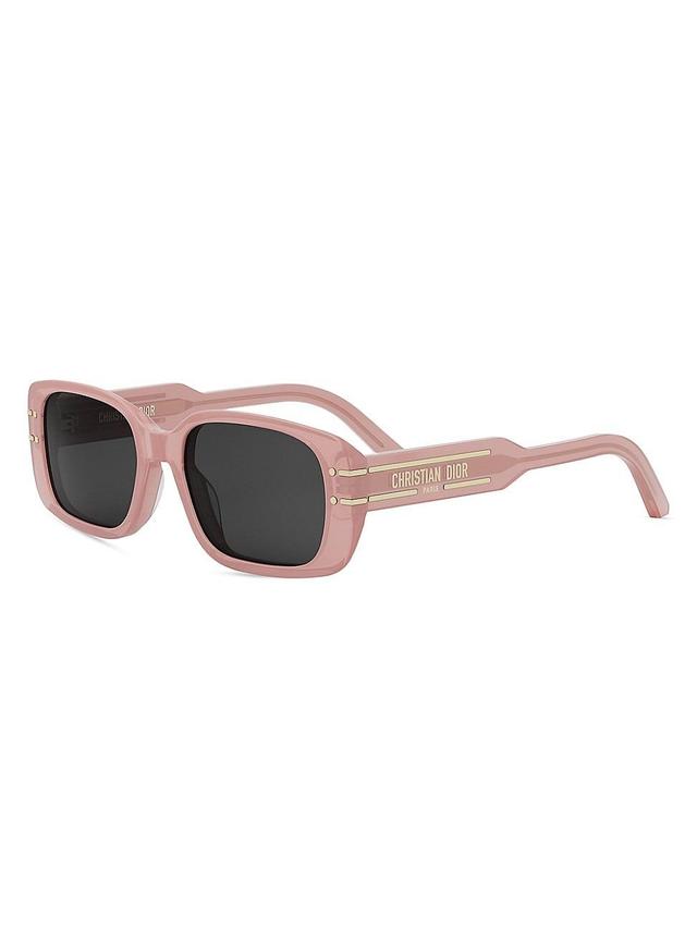 Womens DiorSignature S12I 53MM Rectangular Sunglasses Product Image