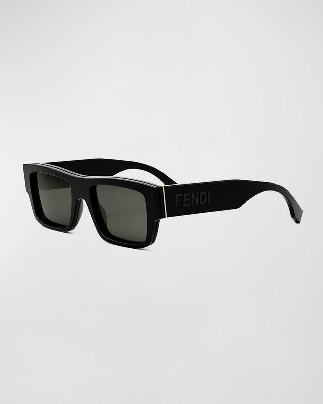 55MM Acetate Rectangular Sunglasses Product Image