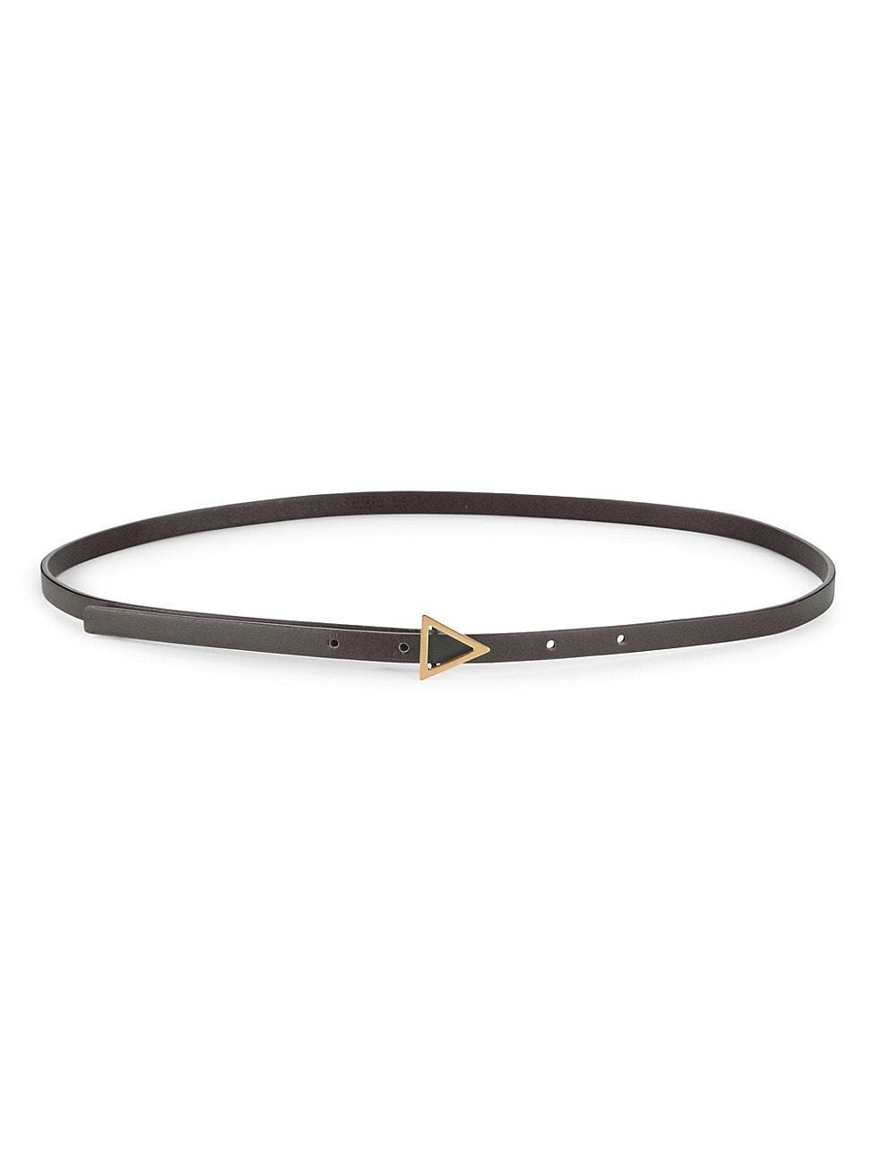 Womens Triangle-Buckle Leather Belt product image