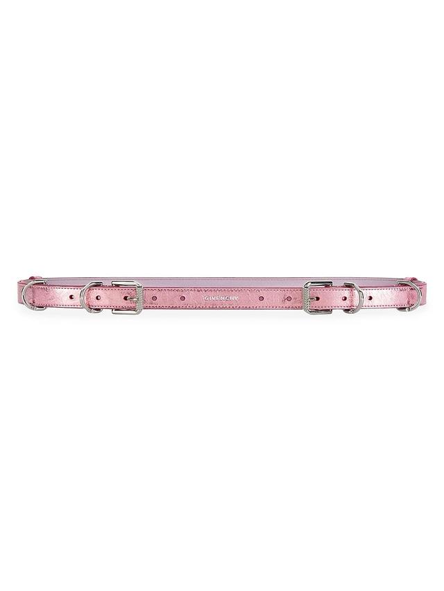 Womens Voyou Belt In Laminated Leather Product Image