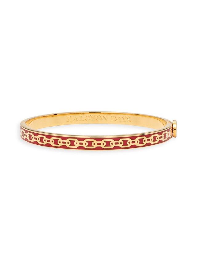 Womens Chain 18K Gold-Plated Bangle Bracelet Product Image