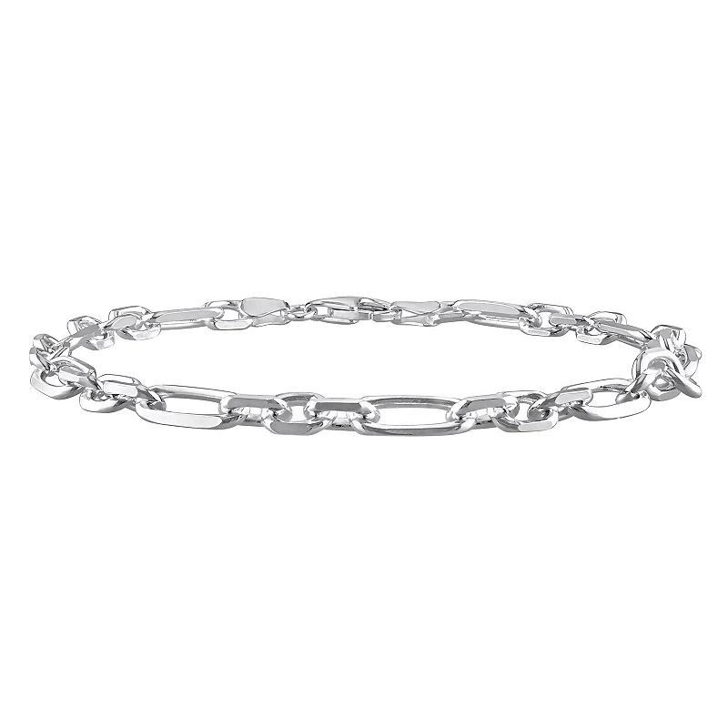 Stella Grace Mens Sterling Silver 6 mm Figaro Chain Bracelet Product Image