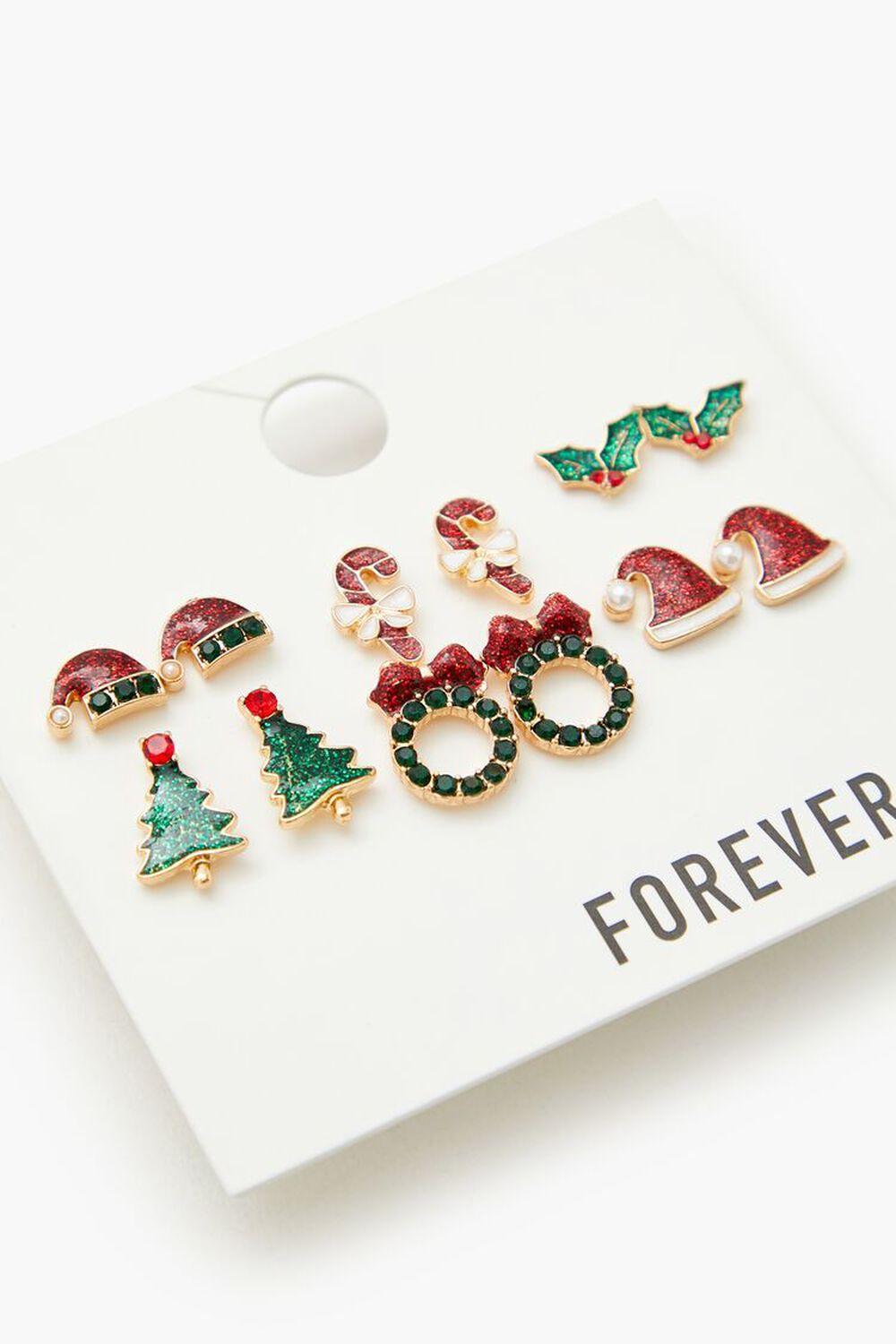 Christmas Enamel Stud Earring Set | Forever 21 Product Image