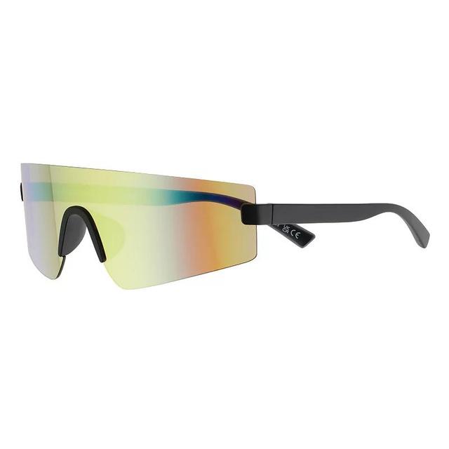 Mens Cali Blue Plastic Shield Sunglasses Product Image