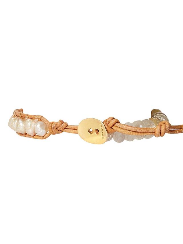 Womens 18K-Gold-Plated & Multi-Gemstone Bracelet Product Image