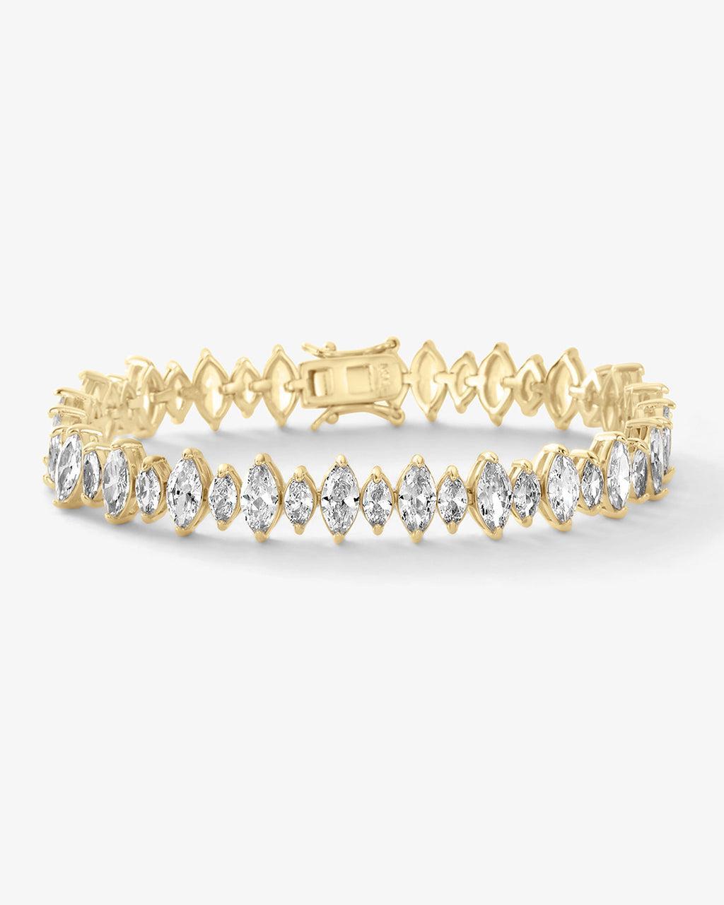 "She's So Fine" Tennis Bracelet - Gold|White Diamondettes Product Image