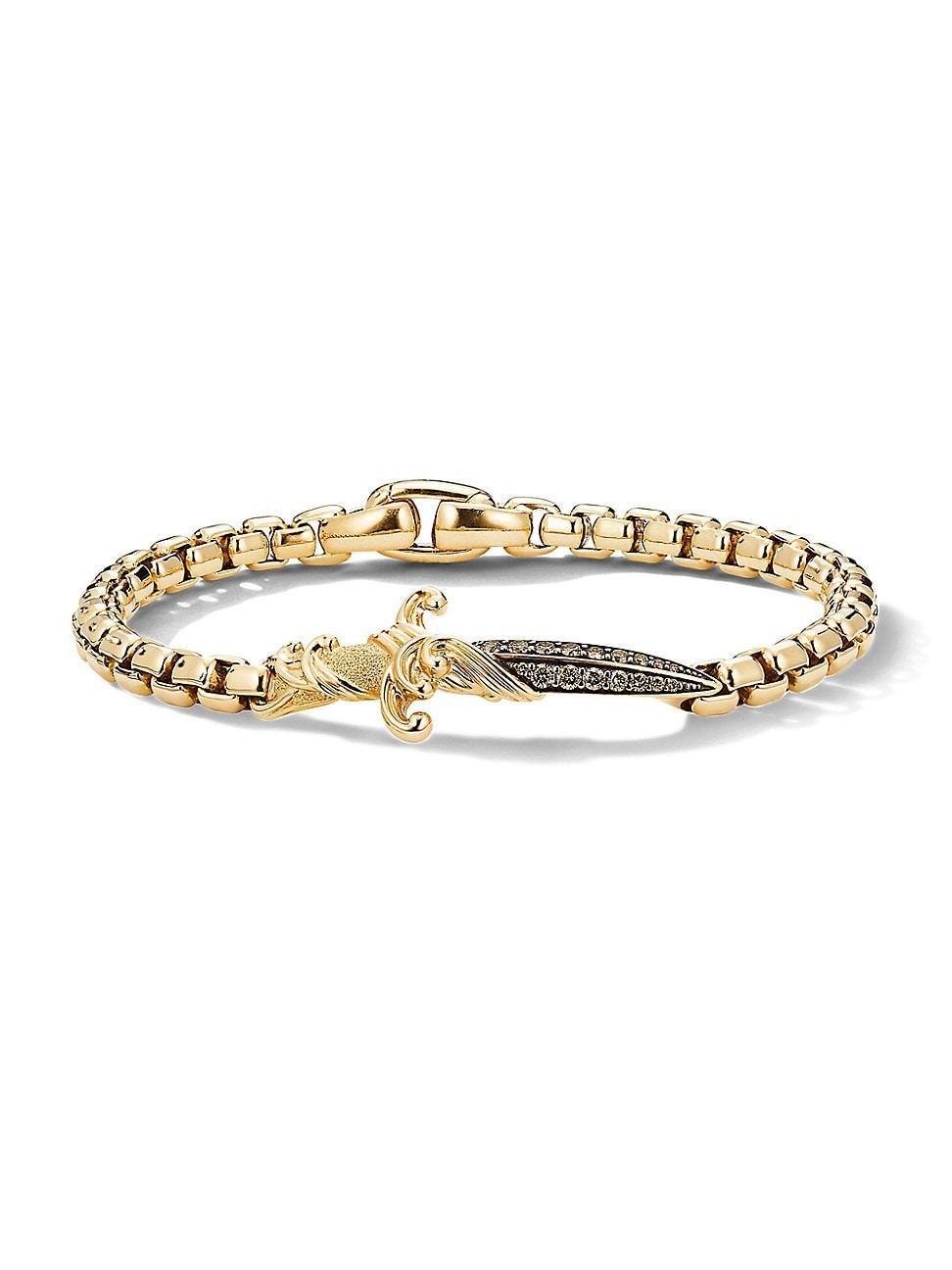 Mens Waves Dagger Bracelet in 18K Yellow Gold Product Image