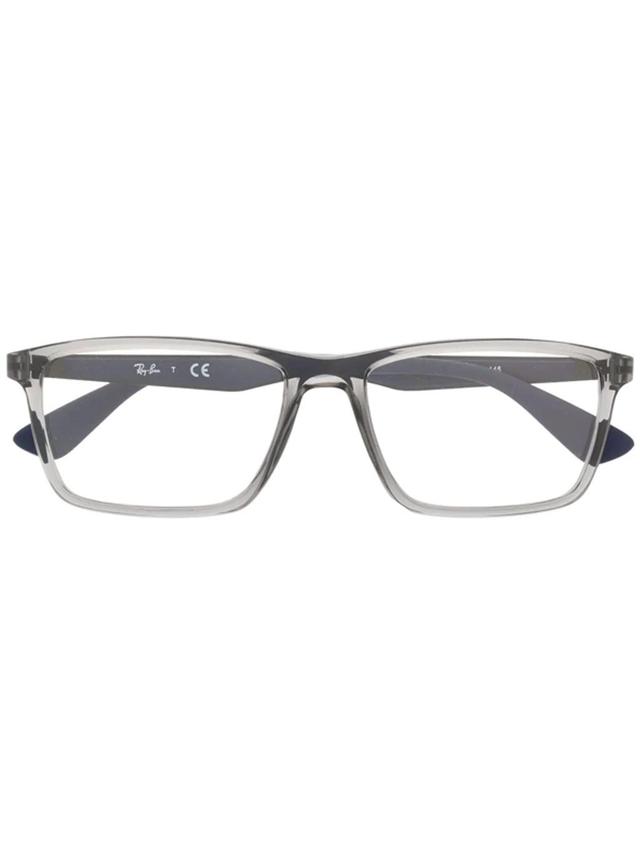 RAY BAN Square Frame Glasses In Blue Product Image