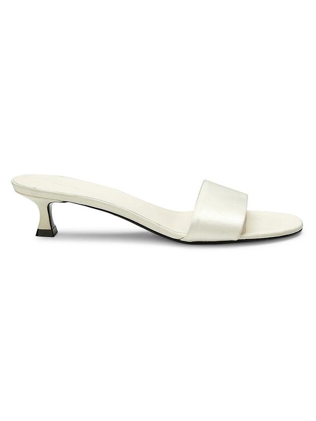 Womens Silk Kitten-Heel Mules Product Image