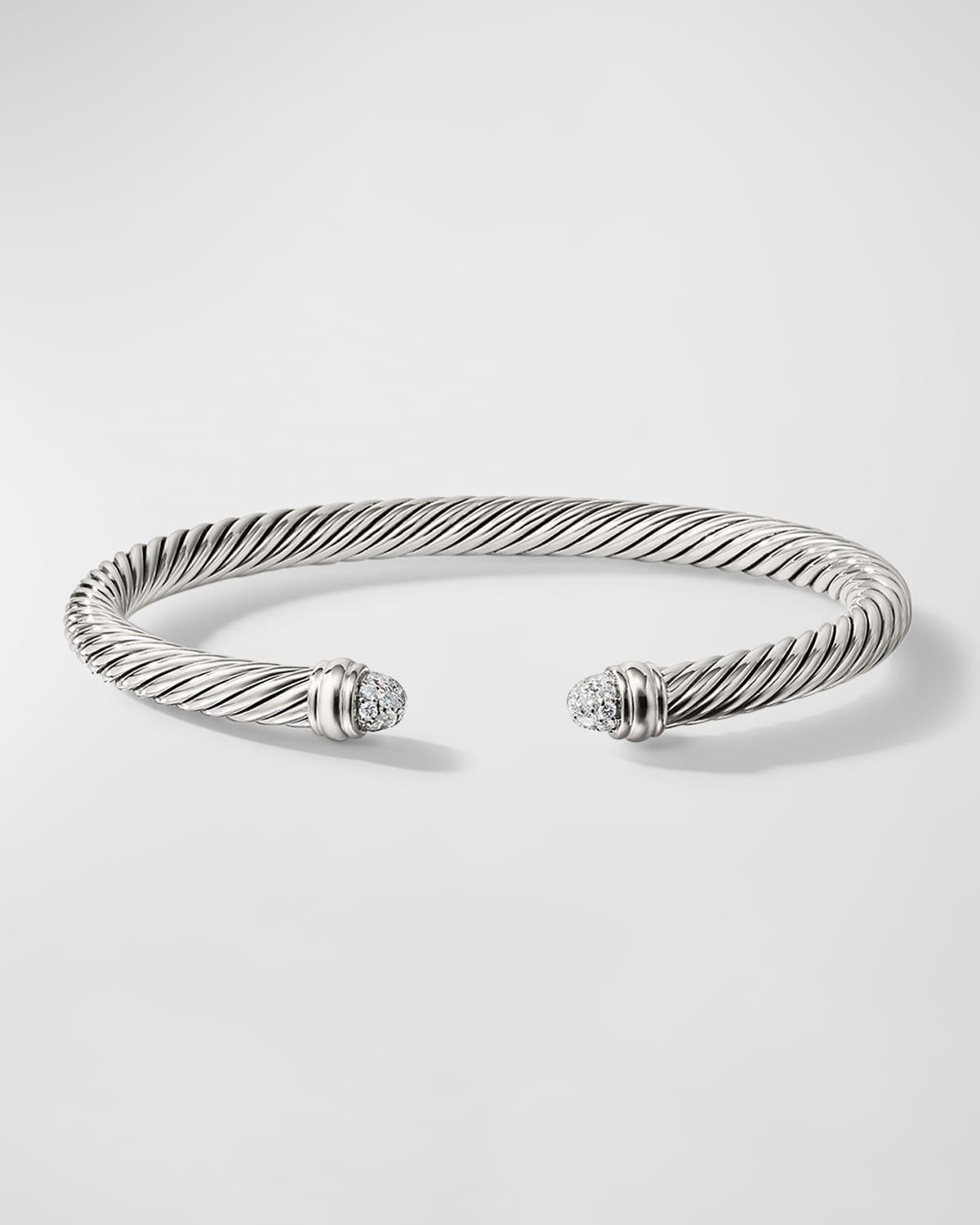 Womens Cable Classics Bracelet with Pav Diamonds Product Image