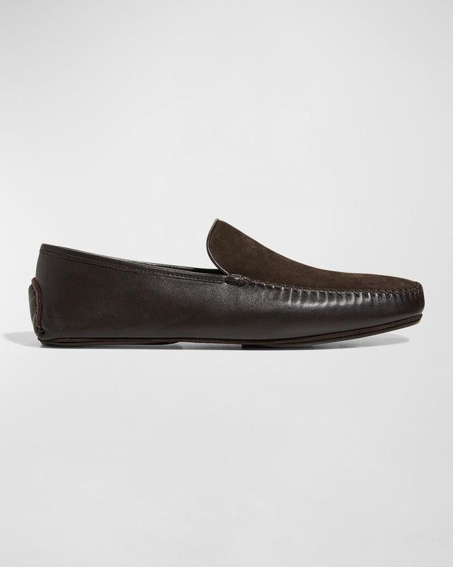 Manolo Blahnik Men's Mayfair Suede-Leather Loafers - Size: 9 UK (10D US) - DBRW2023DBRW2011 Product Image
