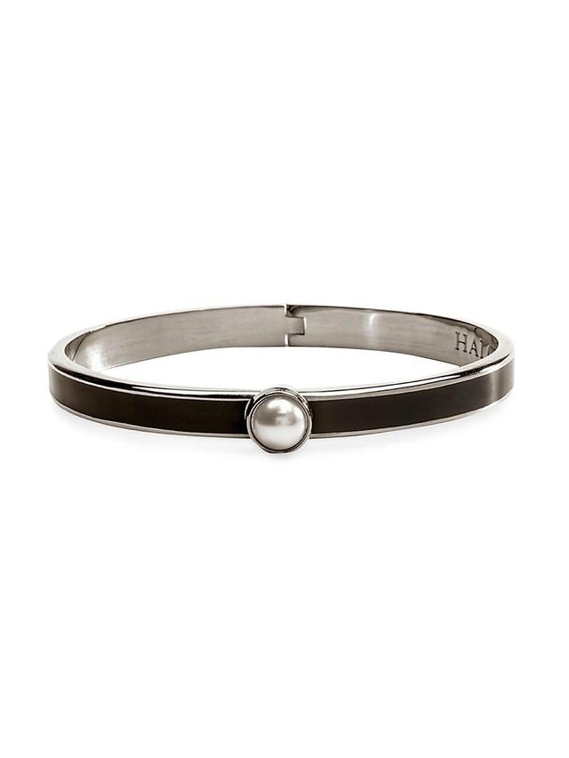 Womens Cabochon Hinged Bangle Product Image