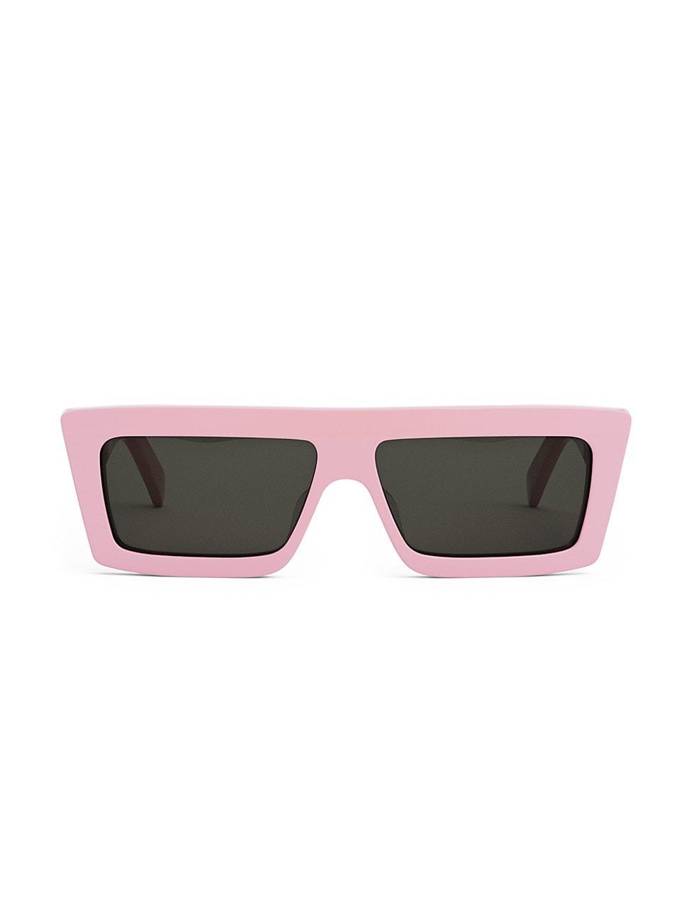 Mens 57MM Flat-Top Rectangular Sunglasses Product Image