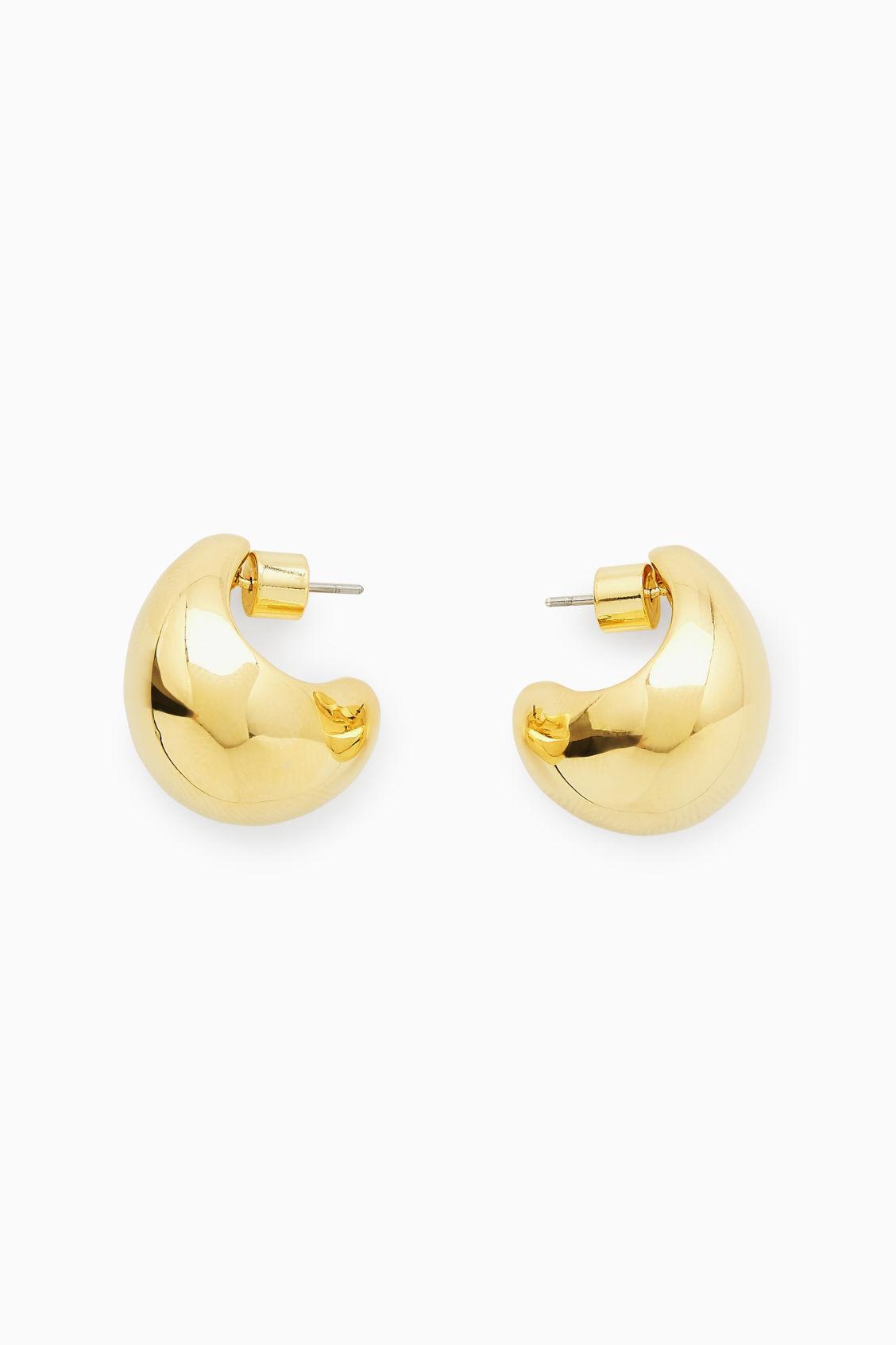 CURVED DOMED EARRINGS Product Image