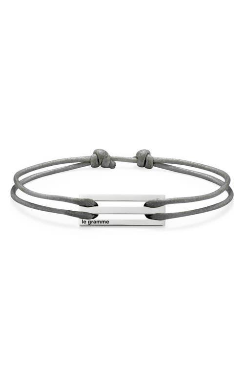 le gramme Mens 2.5G Sterling Silver Cord Bracelet Product Image