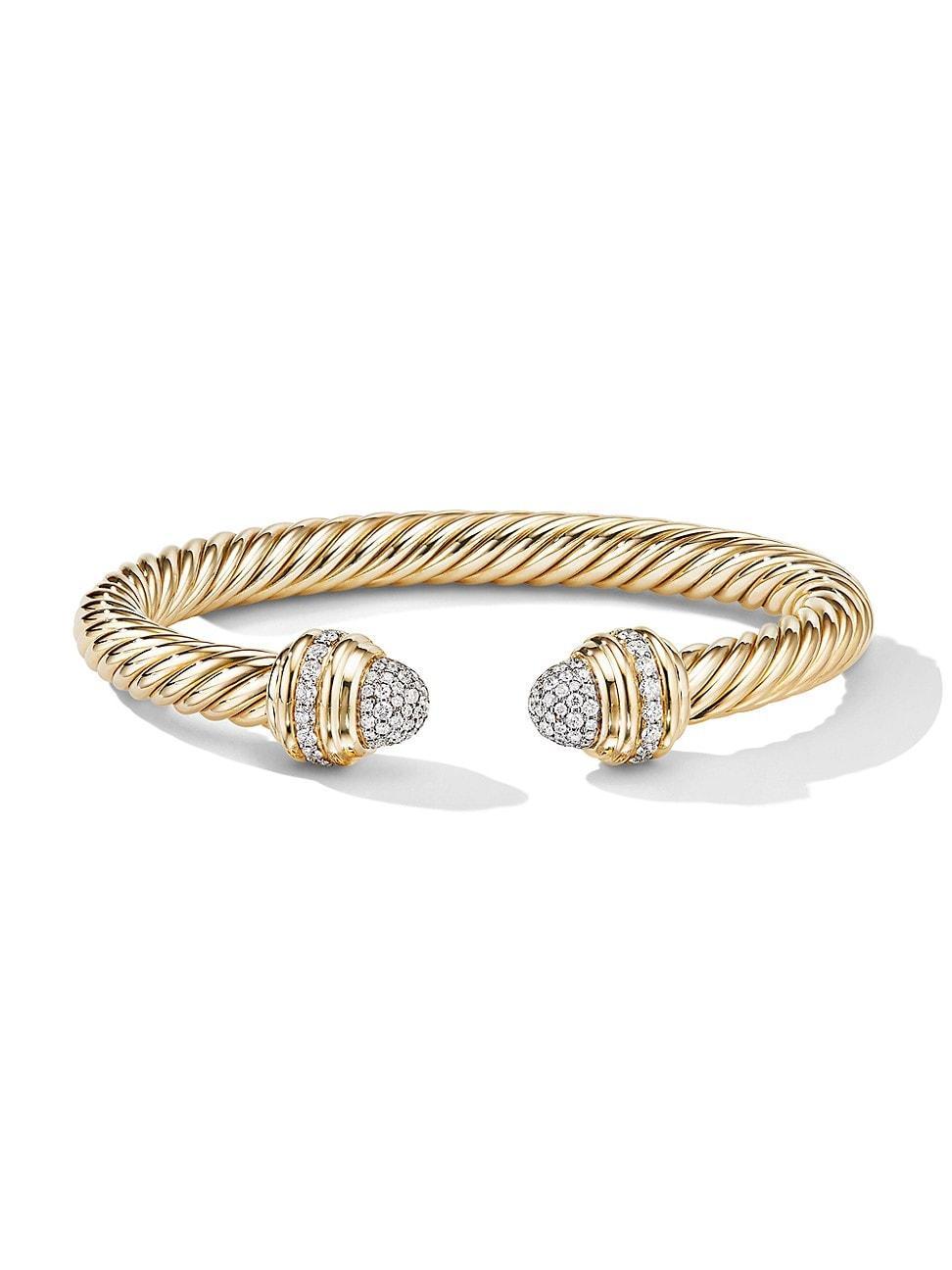 Womens Classic Cablespira Bracelet in 18K Yellow Gold Product Image