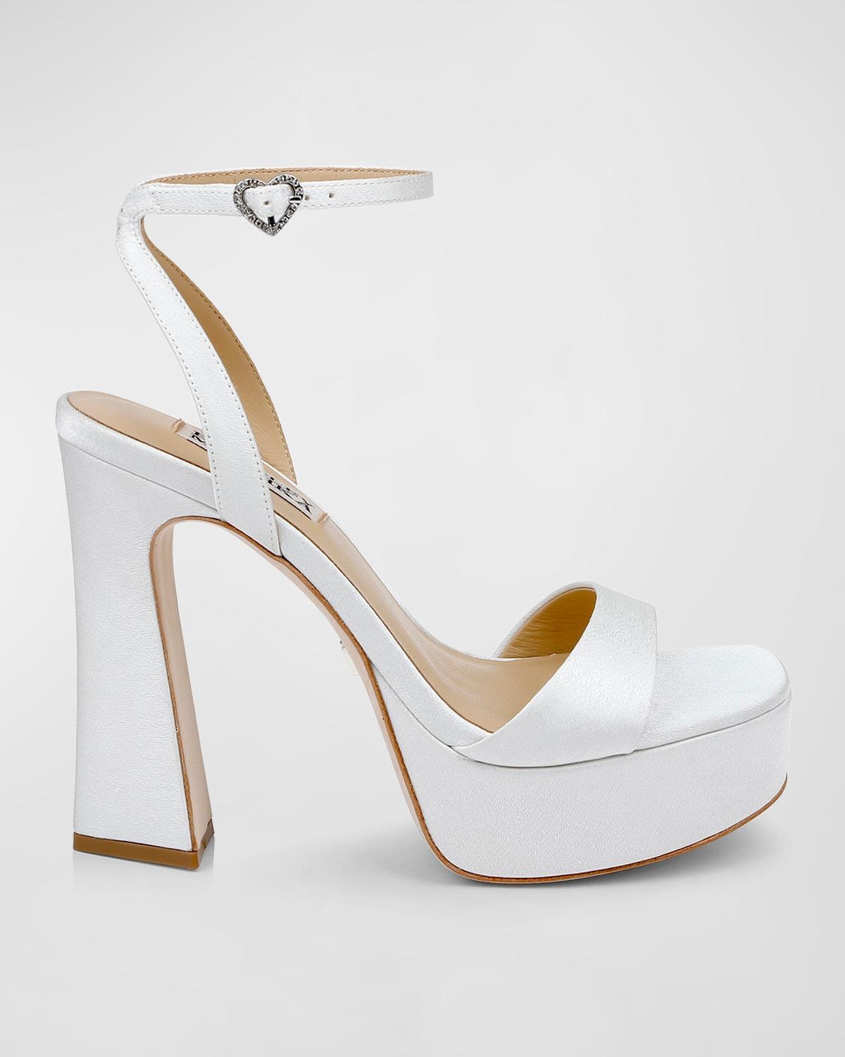 Caia Crystal Heart Platform Sandals Product Image