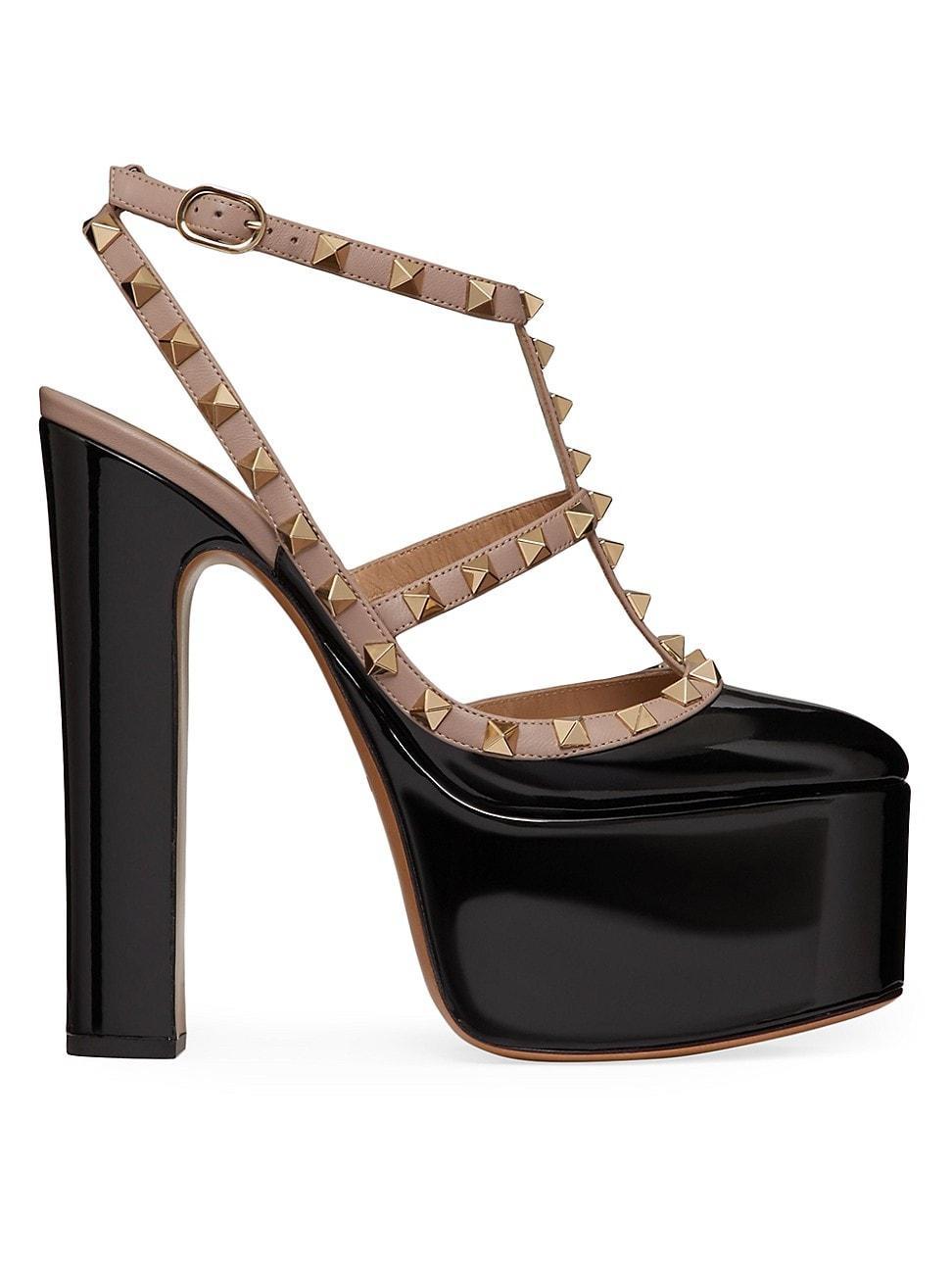 Womens Rockstud Platform Pumps In Patent Leather 155 MM Product Image