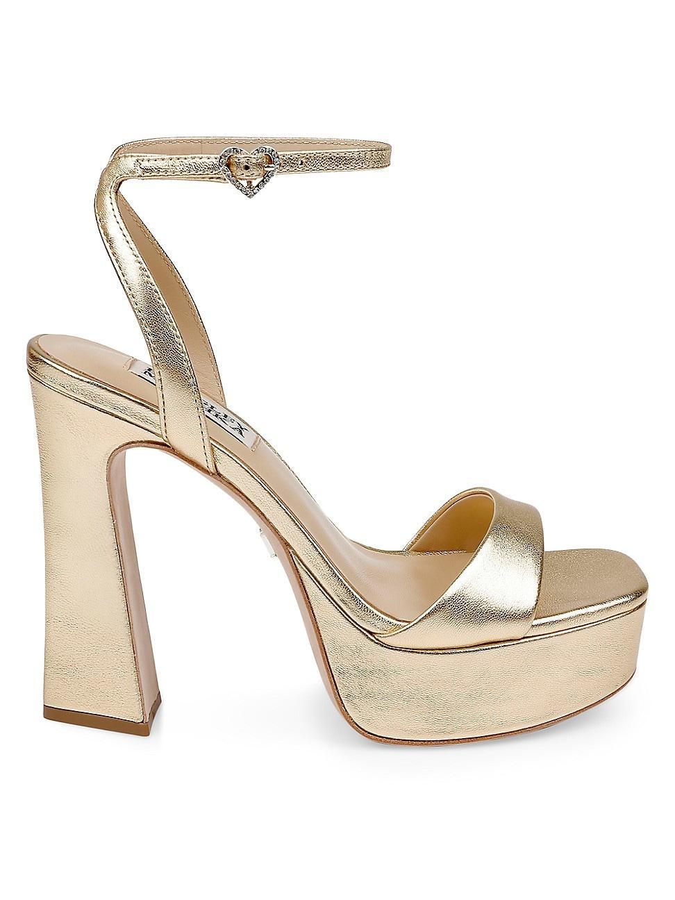 Womens Caia 125MM Metallic Leather Platform Sandals Product Image