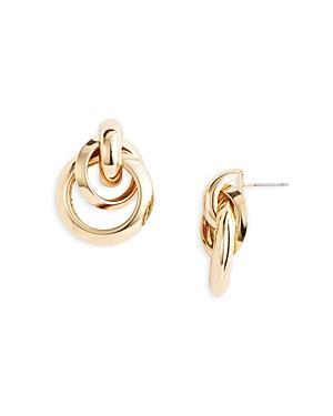 Womens Love Knot 18K Gold-Plated Earrings Product Image