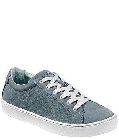 L.L.Bean Womens Eco Bay Nubuck Leather Sneakers Product Image