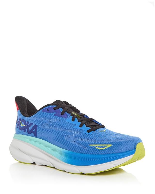 Hoka Mens HOKA Clifton 9 - Shoes Virtual Blue/Cerise/Navy Product Image