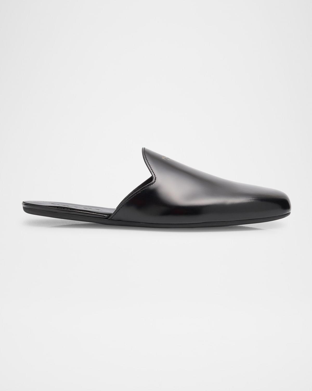 Mens Analog Leather Slippers Product Image