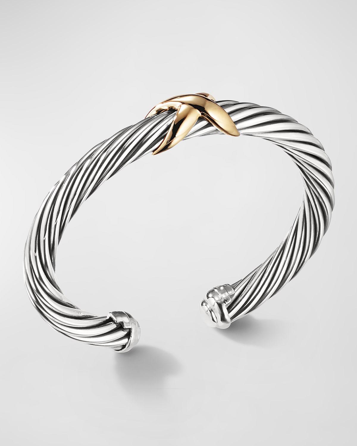 Womens X Crossover Bracelet With 14K Yellow Gold Product Image