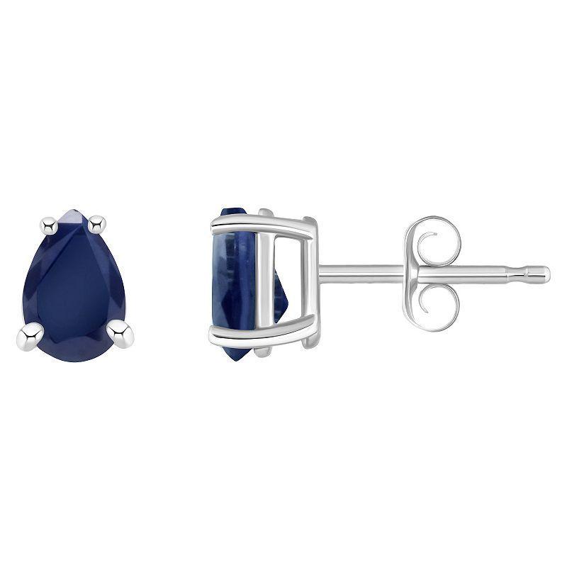 Sapphire Stud Earrings (1 ct. t.w.) in 14k White Gold (Also in Ruby & Emerald) Product Image