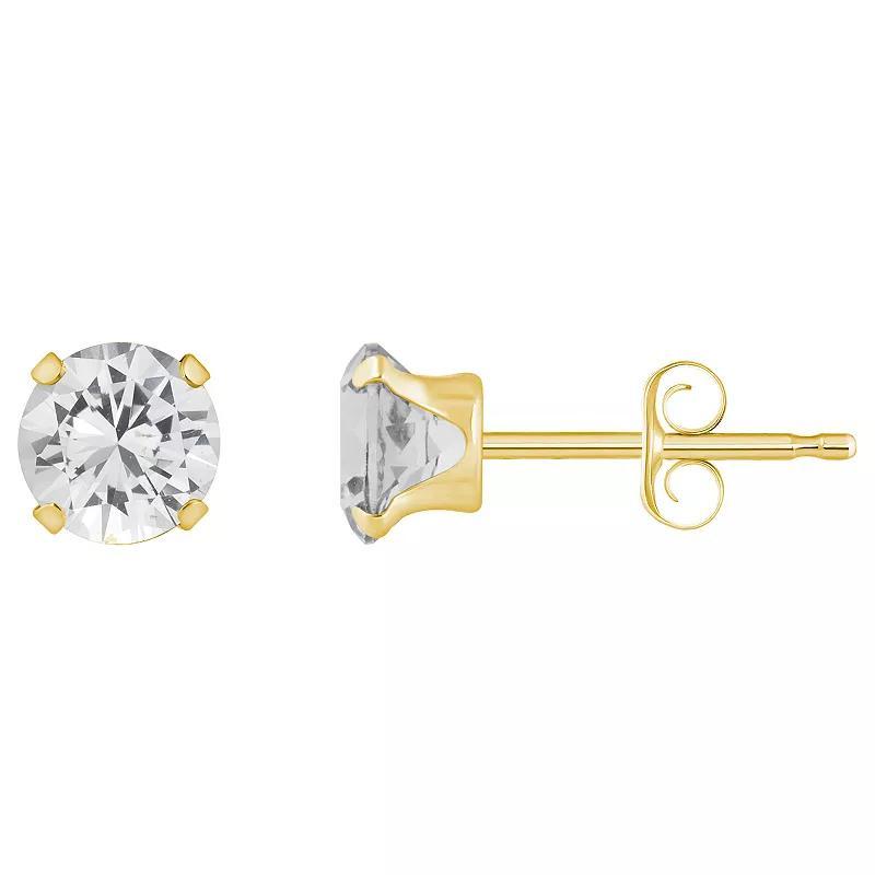 Macys Gemstone Stud Earrings in 10k Yellow Gold Product Image