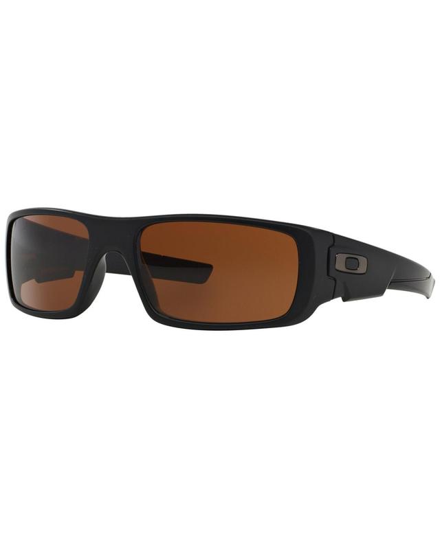 Oakley Mens Rectangle Sunglasses, OO9239 60 Crankshaft - Matte Black Camo Product Image