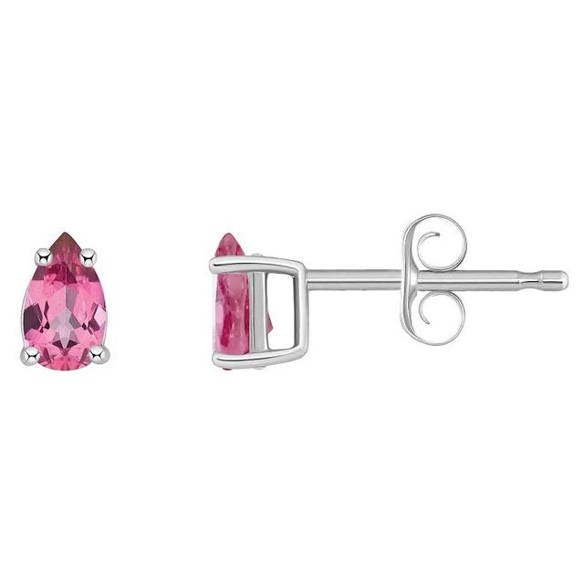 Pink Topaz Pear Stud Earrings (1/2 ct. t.w.) in 14k Gold Product Image