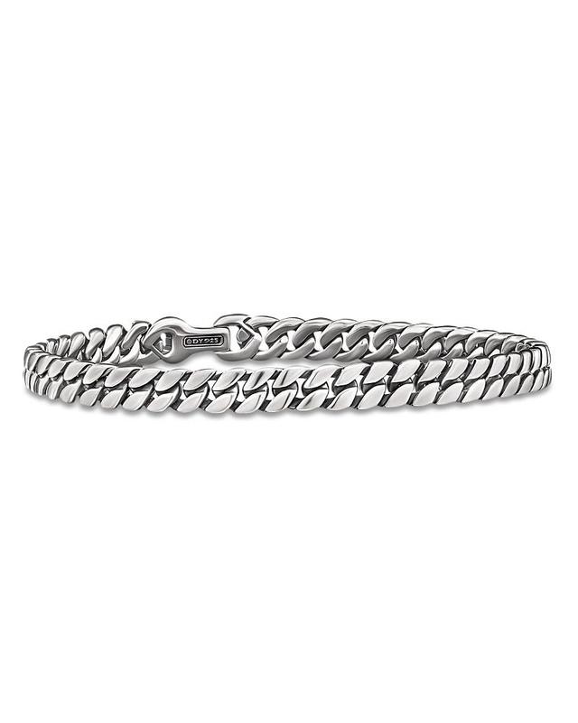 David Yurman Mens Sterling Silver Chain Curb Link Bracelet Product Image