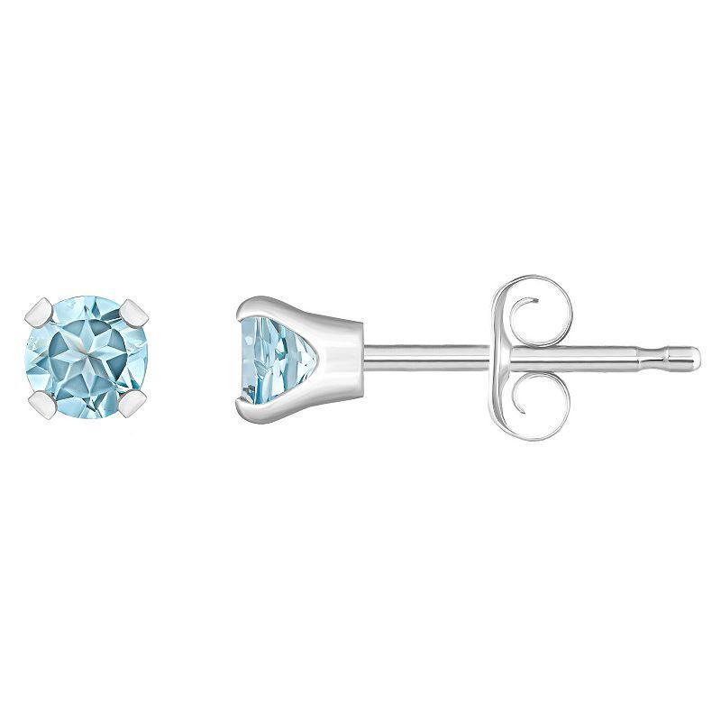 Aquamarine (1/5 ct. t.w.) Solitaire Stud Earrings in 14k Gold (Also in Sapphire, Emerald & Ruby) - Ruby Product Image