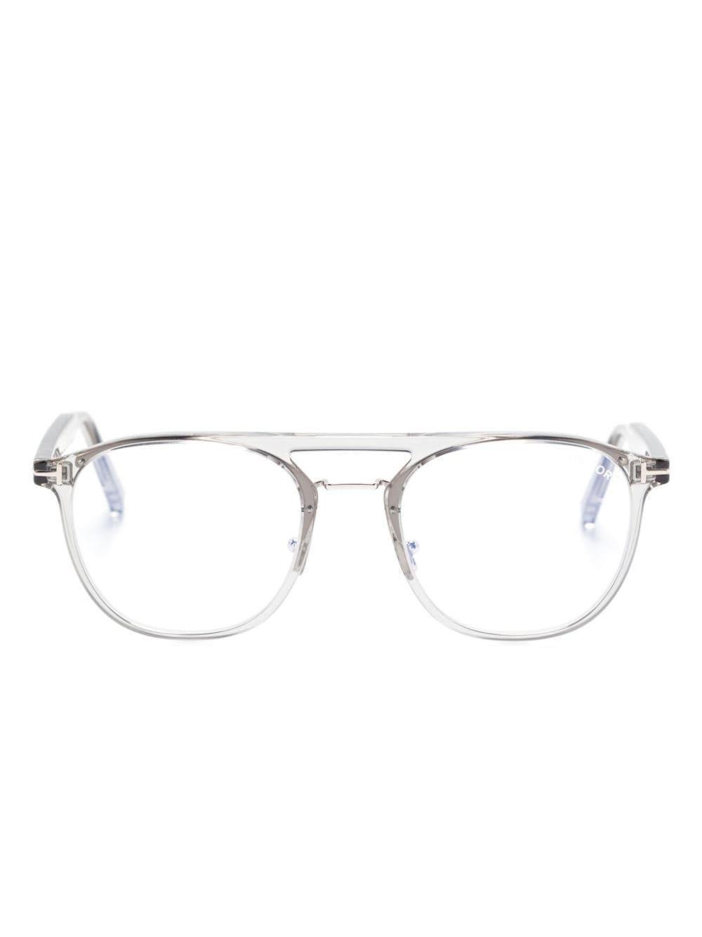 Pilot-frame Glasses In Grey Product Image