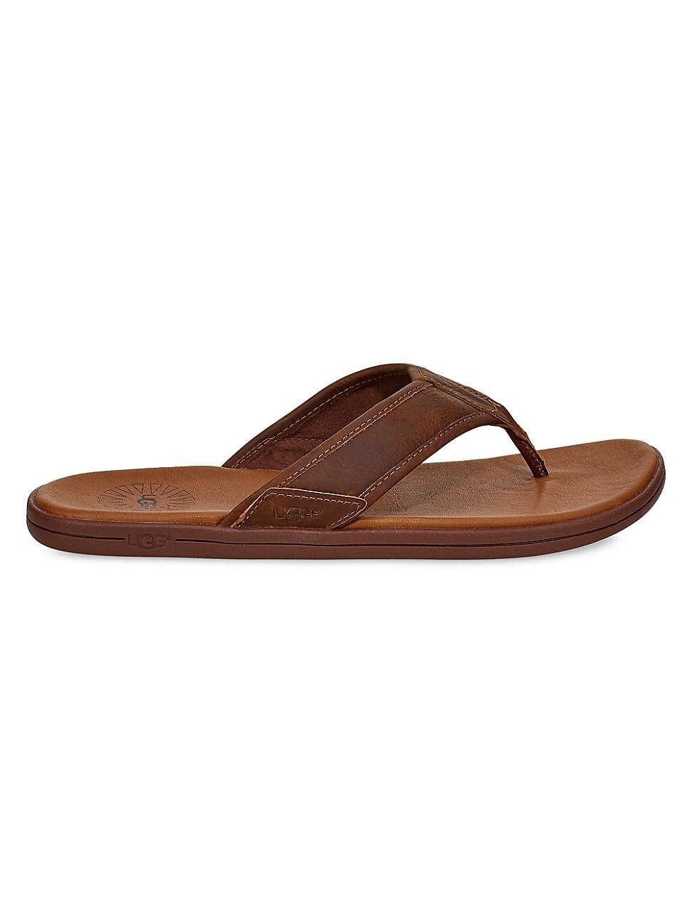 UGG Seaside Flip Leather (Luggage) Men's Shoes Product Image