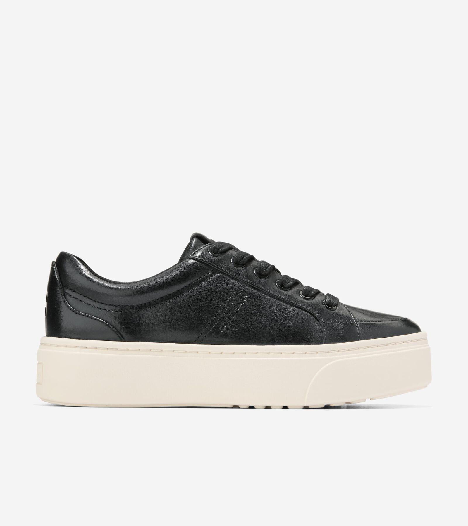 Cole Haan Womens GrandPr Max Platform Sneaker - Black Size 6 Product Image