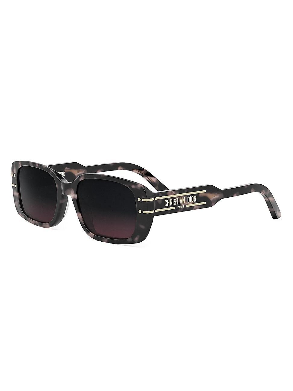 Womens DiorSignature S12I 53MM Rectangular Sunglasses Product Image