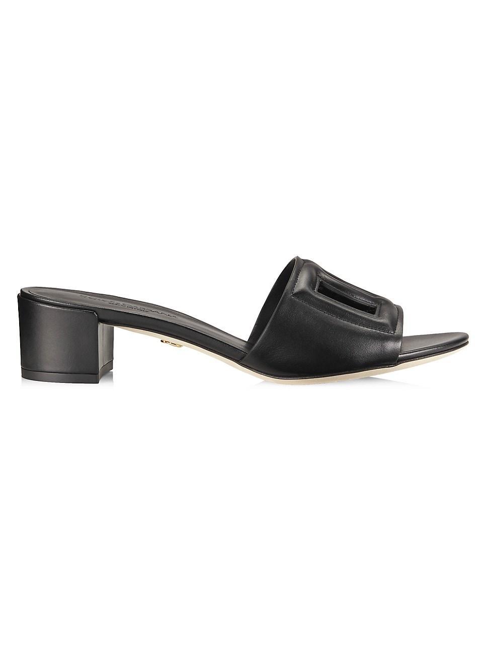 Womens Interlocking DG 40 Leather Mules Product Image