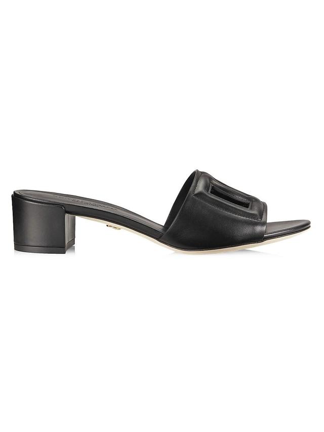 DG Cutout Leather Slide Sandals Product Image