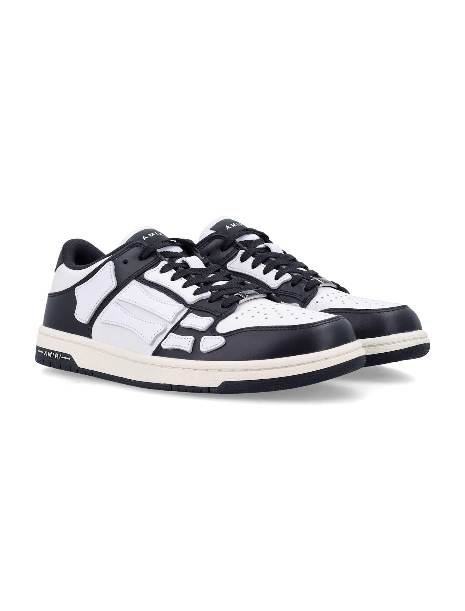 AMIRI Skel Top Low Sneakers In Black White Product Image