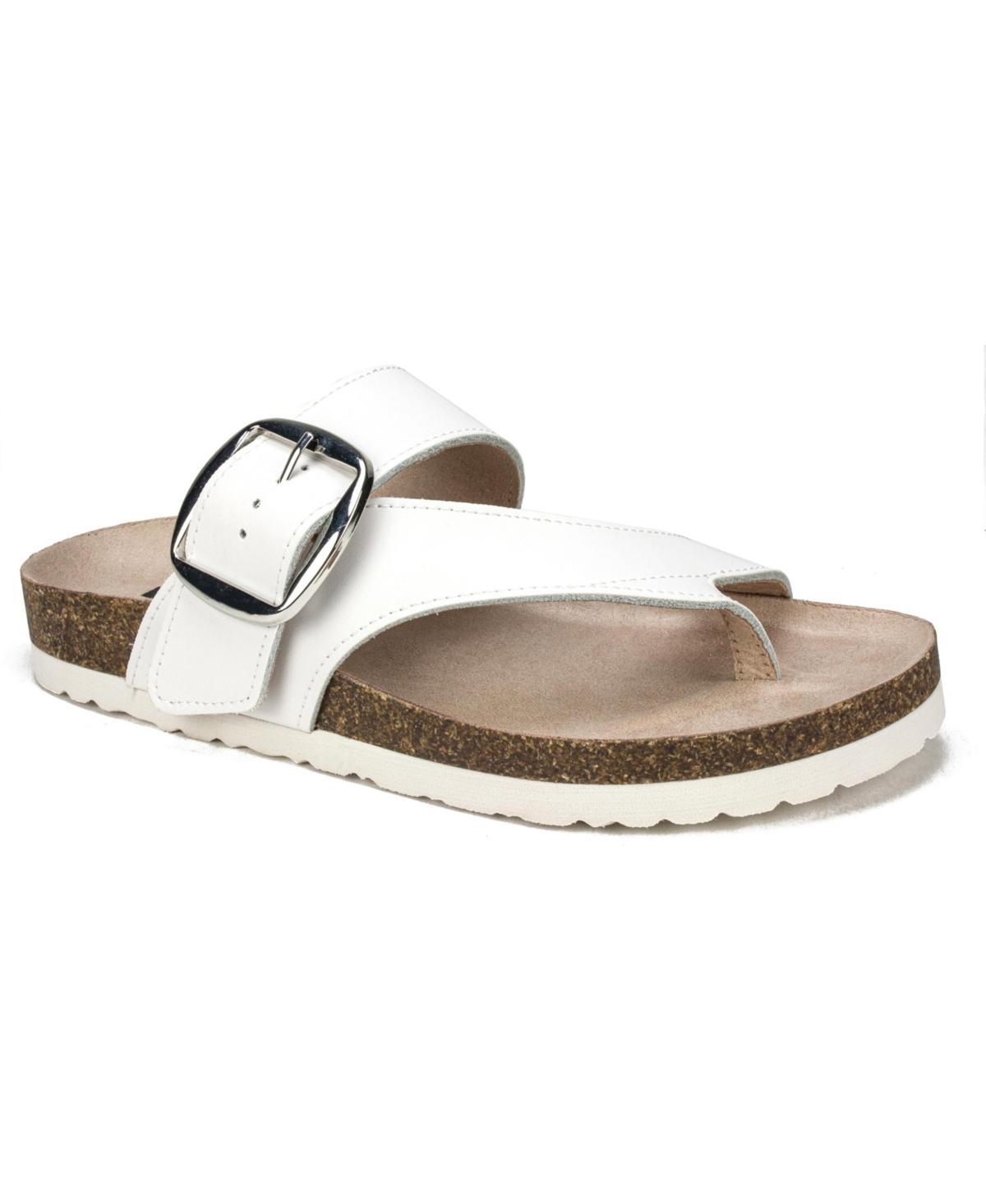 White Mountain Womens Harley Footbed Sandals - White Product Image