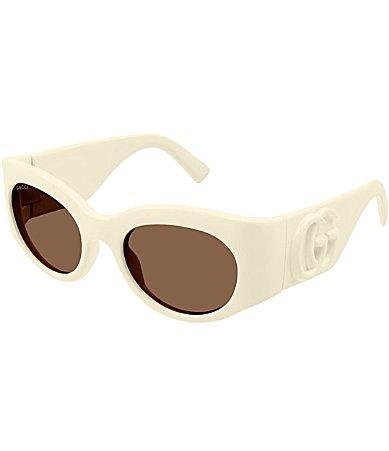 Gucci Womens Marmont Monocolor 53mm Round Sunglasses Product Image