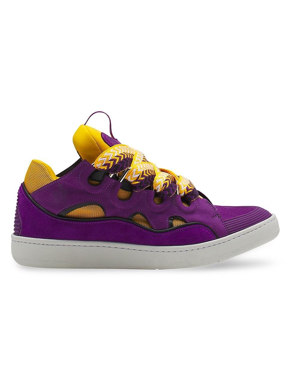 Mens Leather Curb Sneakers Product Image