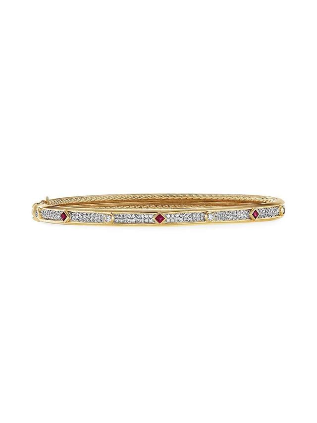 Womens Modern Renaissance Bangle Bracelet in 18K Yellow Gold Product Image