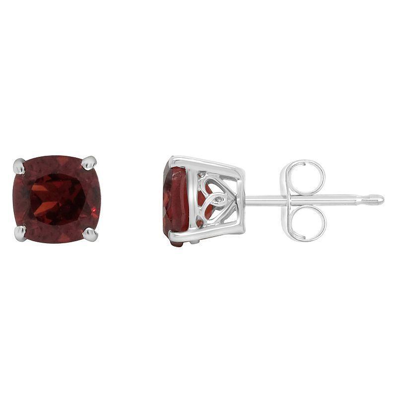 Alyson Layne 14k Gold Cushion Garnet Stud Earrings, Womens, Red Product Image